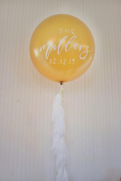 Hand Lettered Balloon