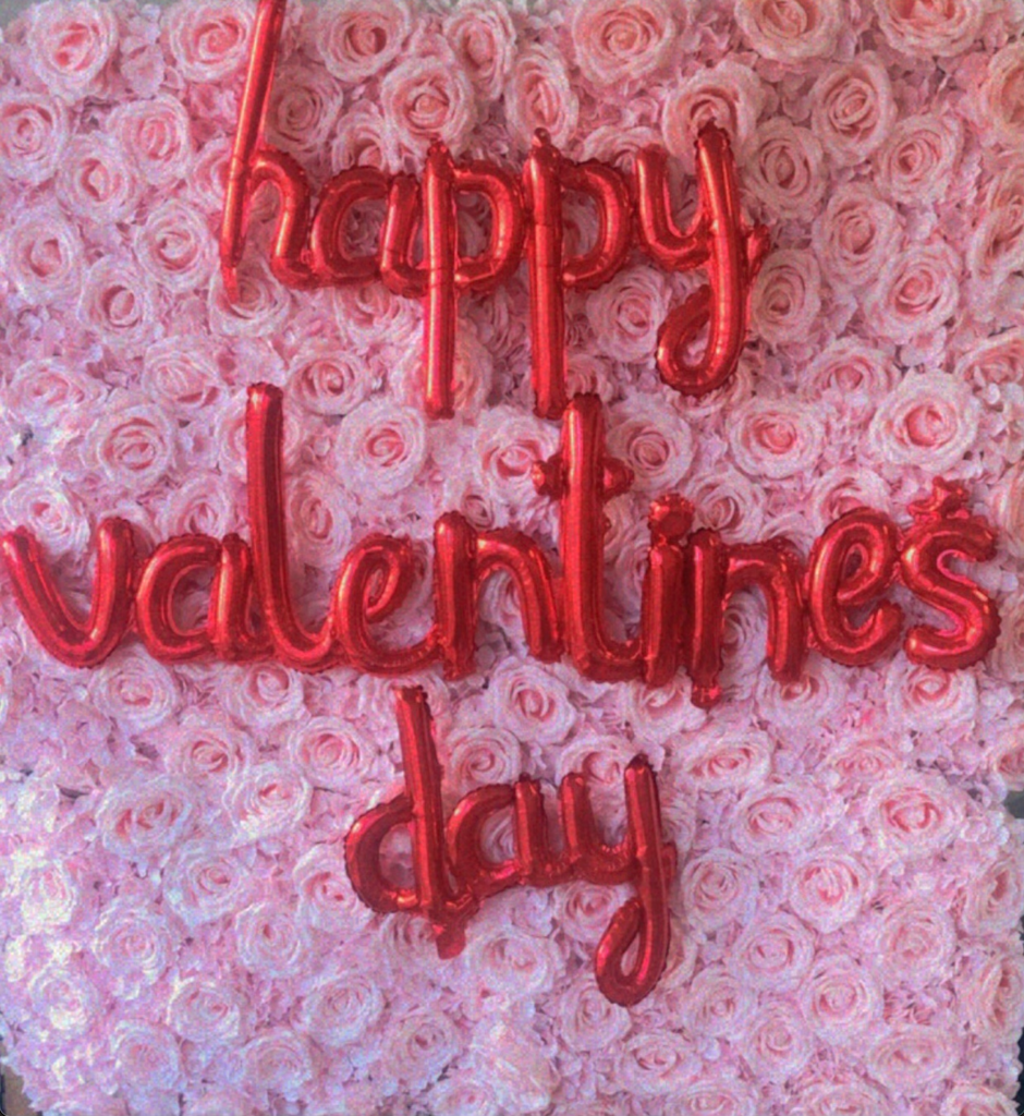 Valentines Day Flower Wall