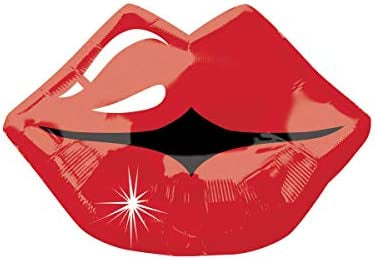 "Kissy" lips Mylar Foil Balloon
